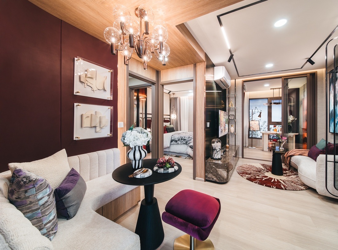 LIFE Ratchada Rama bed plus sqm Living ขนาดใหญ่