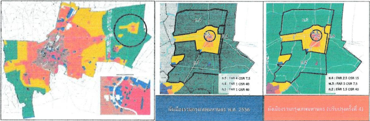 บริเวณที่ ร่างผังเมืองกทม