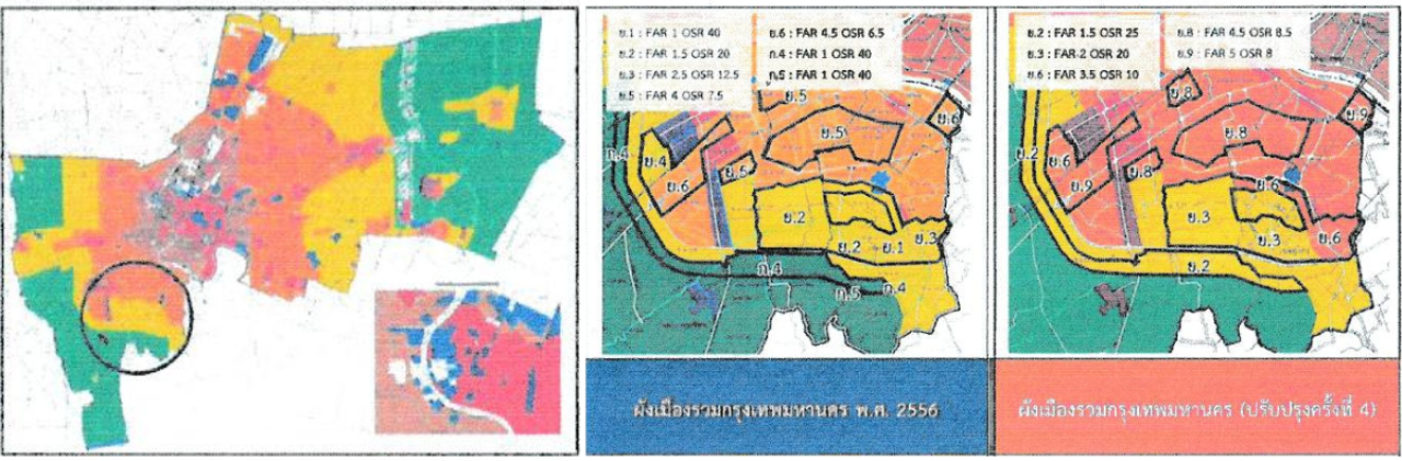 บริเวณที่ ร่างผังเมืองกทม