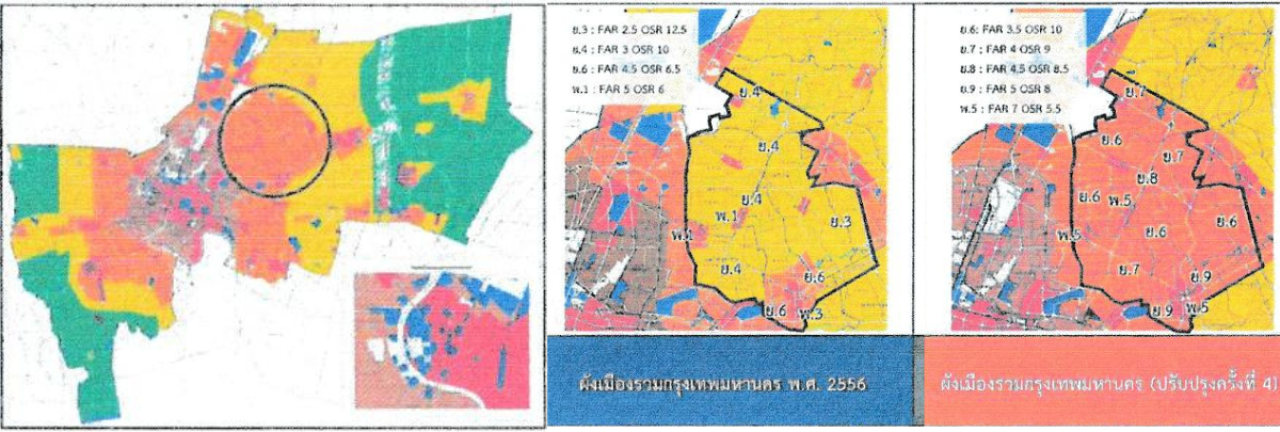 บริเวณที่ ร่างผังเมืองกทม