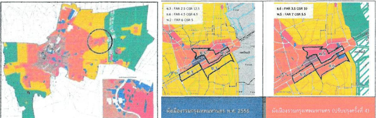 บริเวณที่ ร่างผังเมืองกทม