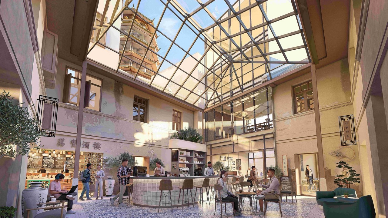 Retail Court Preserved Building ขนาดใหญ่