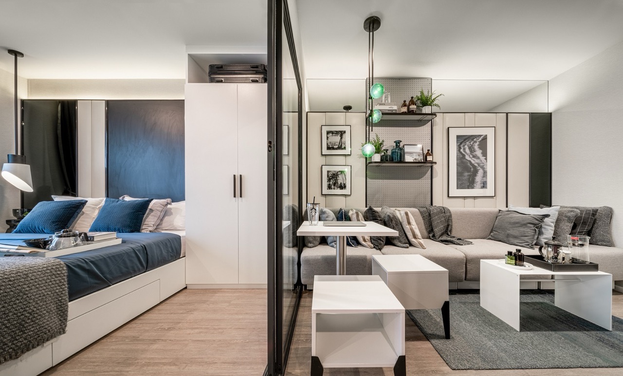 บลู สุขุมวิท blue Sukhumvit Show Unit () Grand Unity ขนาดใหญ่