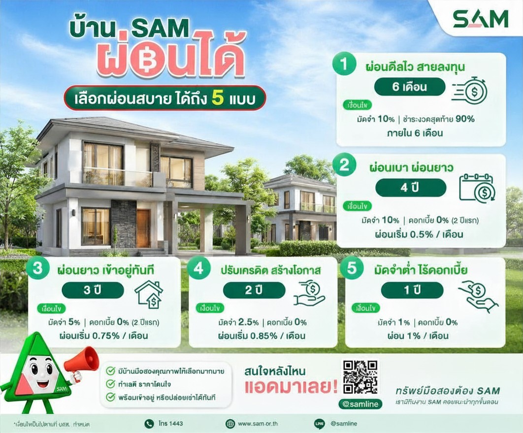 แคมเปญ บ้าน SAM ผ่อนได้ แก้ไขแล้ว